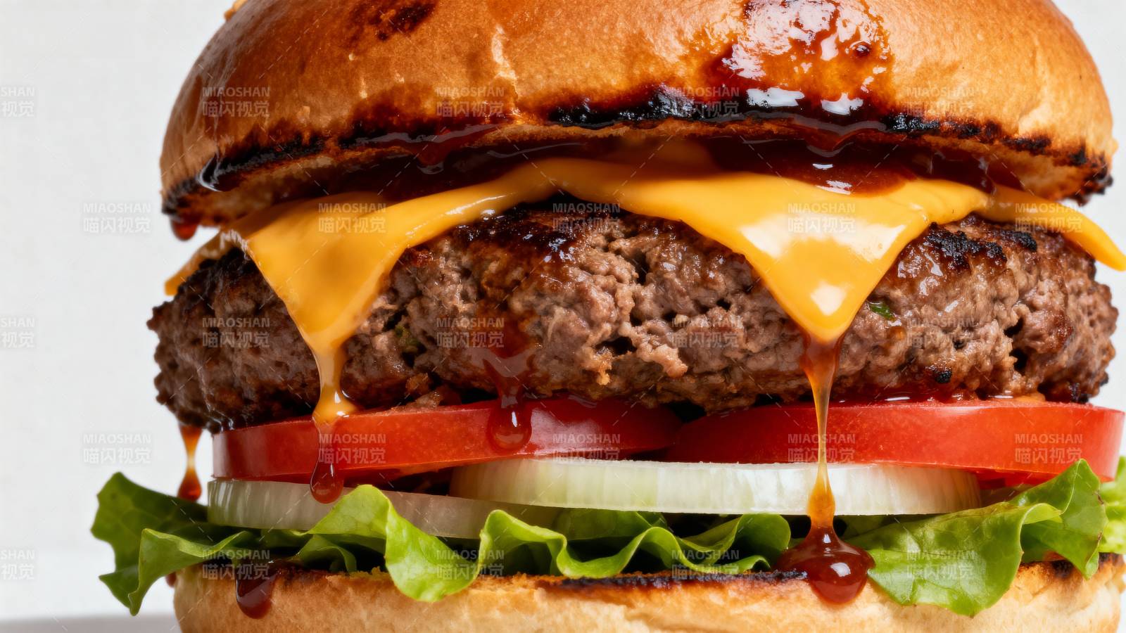 美味芝士汉堡图片
