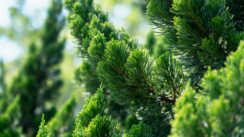 松枝翠绿生机盎然图片