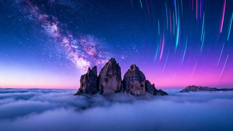 星河云海奇景图片