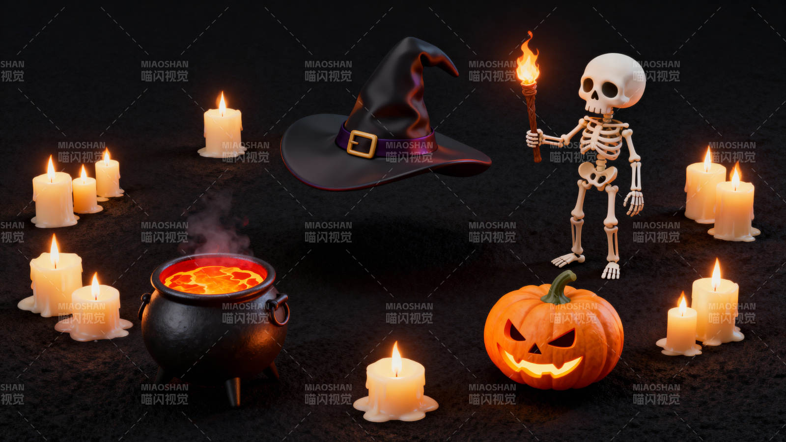 万圣节神秘场景图片