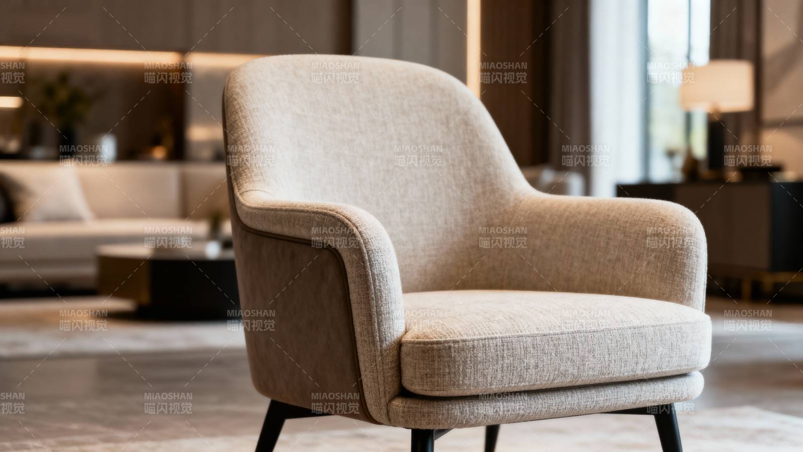 现代简约布艺椅图片