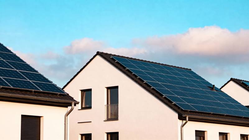 屋顶太阳能板图片