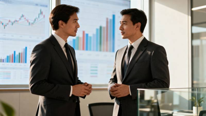 商务对话场景图片