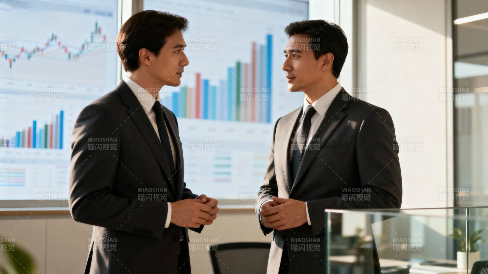 商务对话场景图片