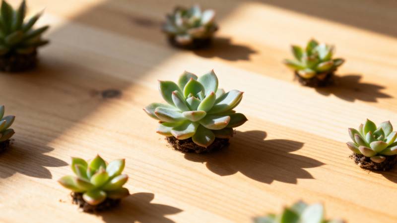 多肉植物阳光下图片