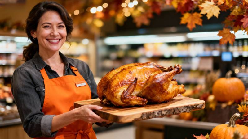 金秋烤火鸡盛宴图片