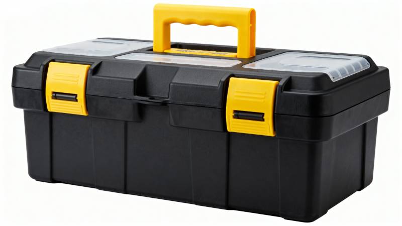 黑色工具箱 黄色把手图片