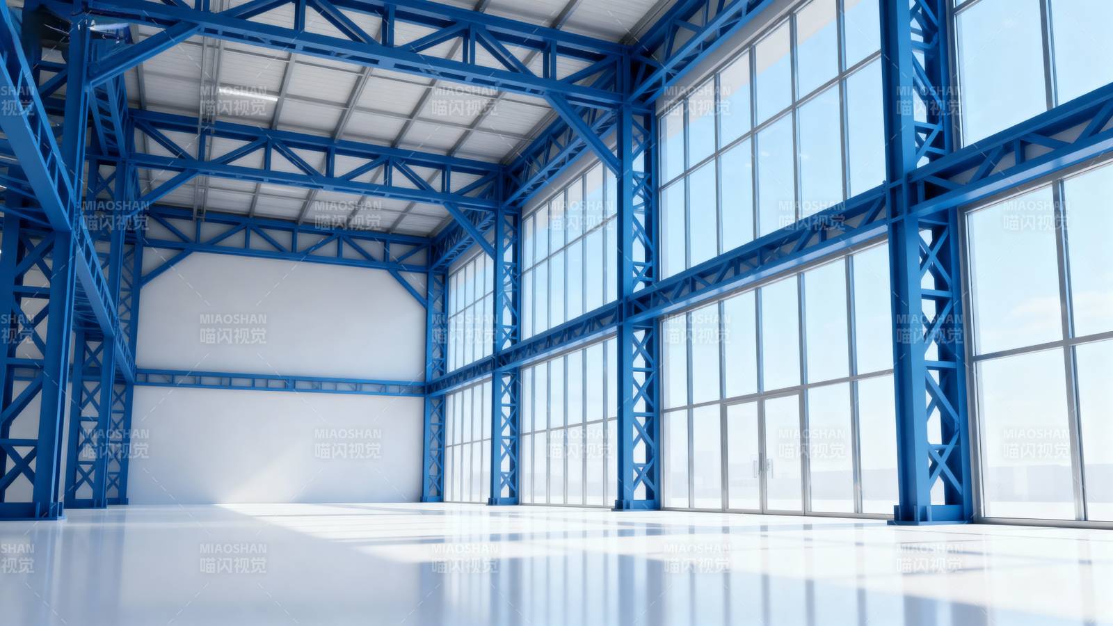 现代工业厂房内部图片