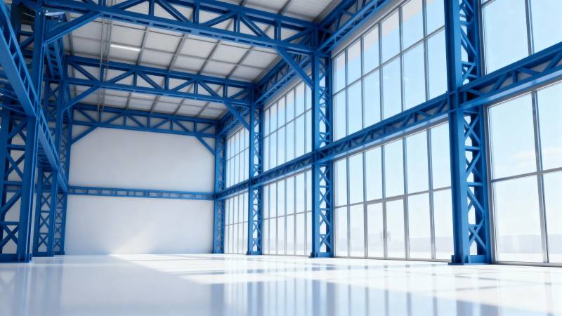 现代工业厂房内部图片