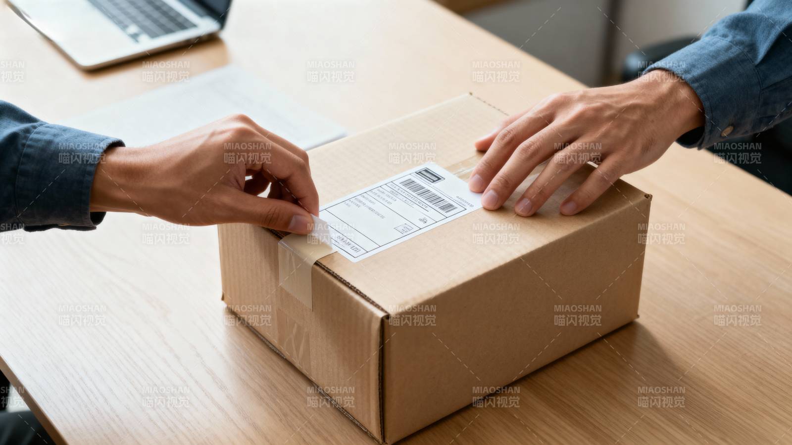 拆箱快递包裹图片