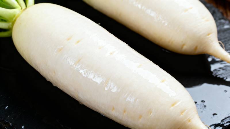 白萝卜特写图片