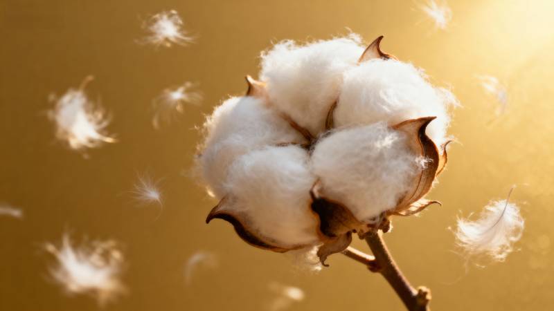 棉花绽放 温暖阳光图片