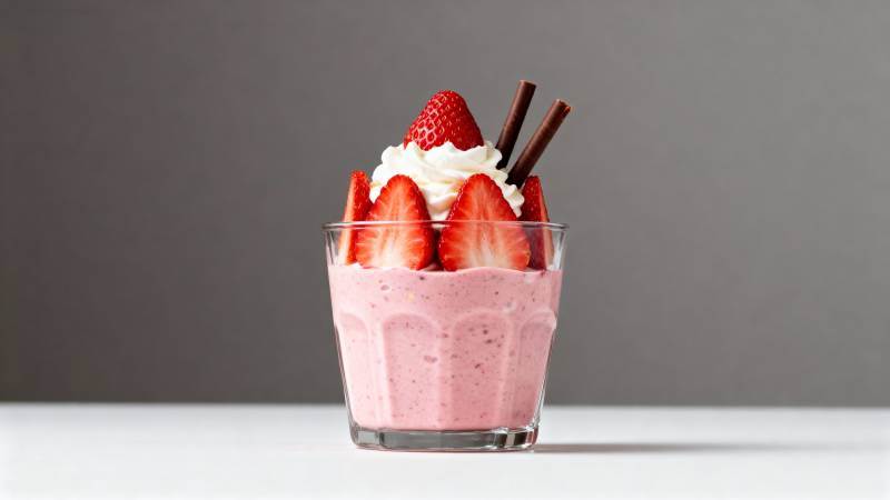 草莓奶昔杯图片