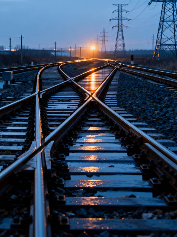 铁轨尽头的光图片