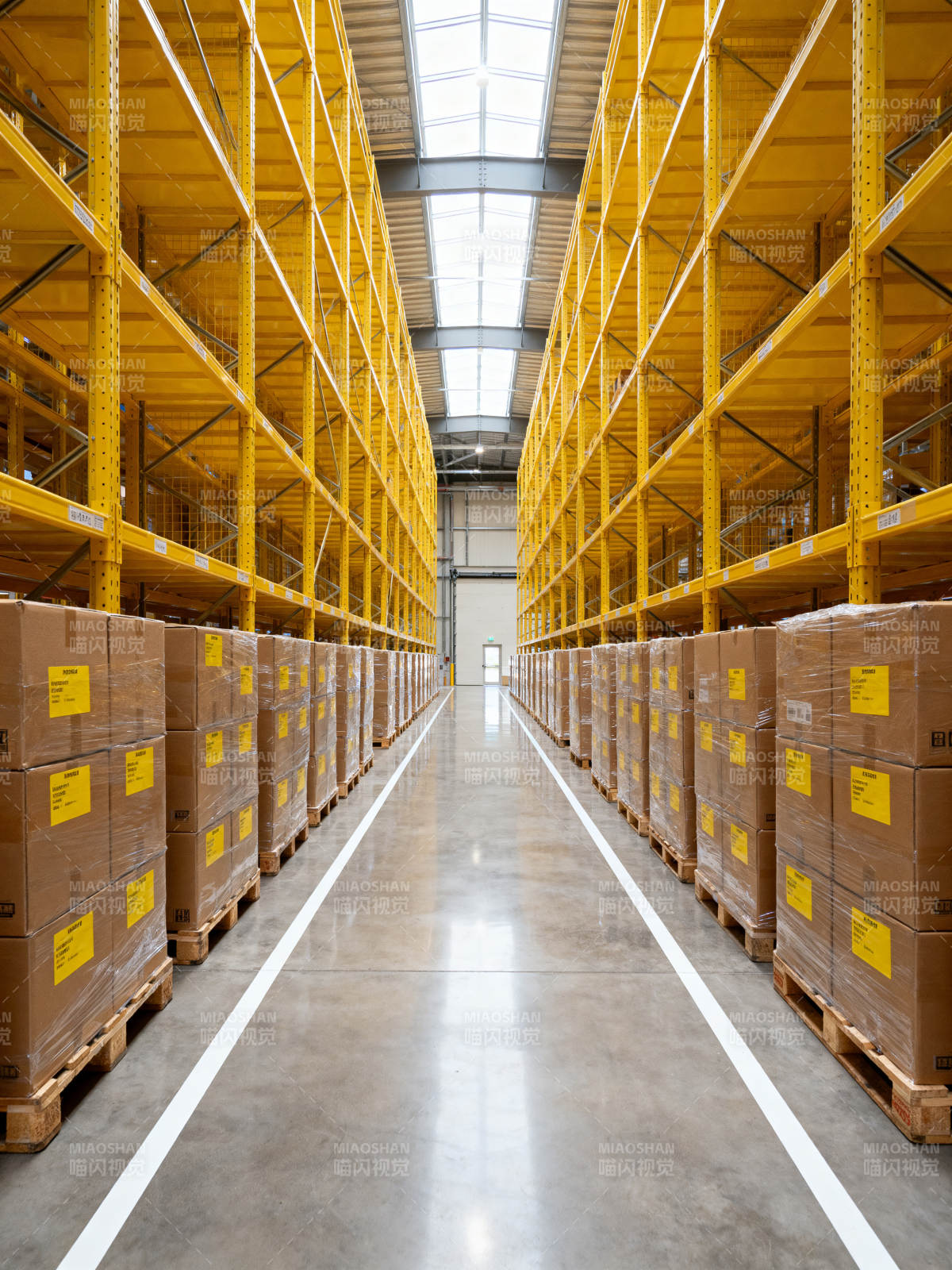 仓库货架通道图片