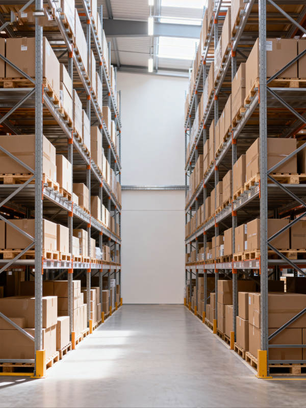 仓库货架通道图片