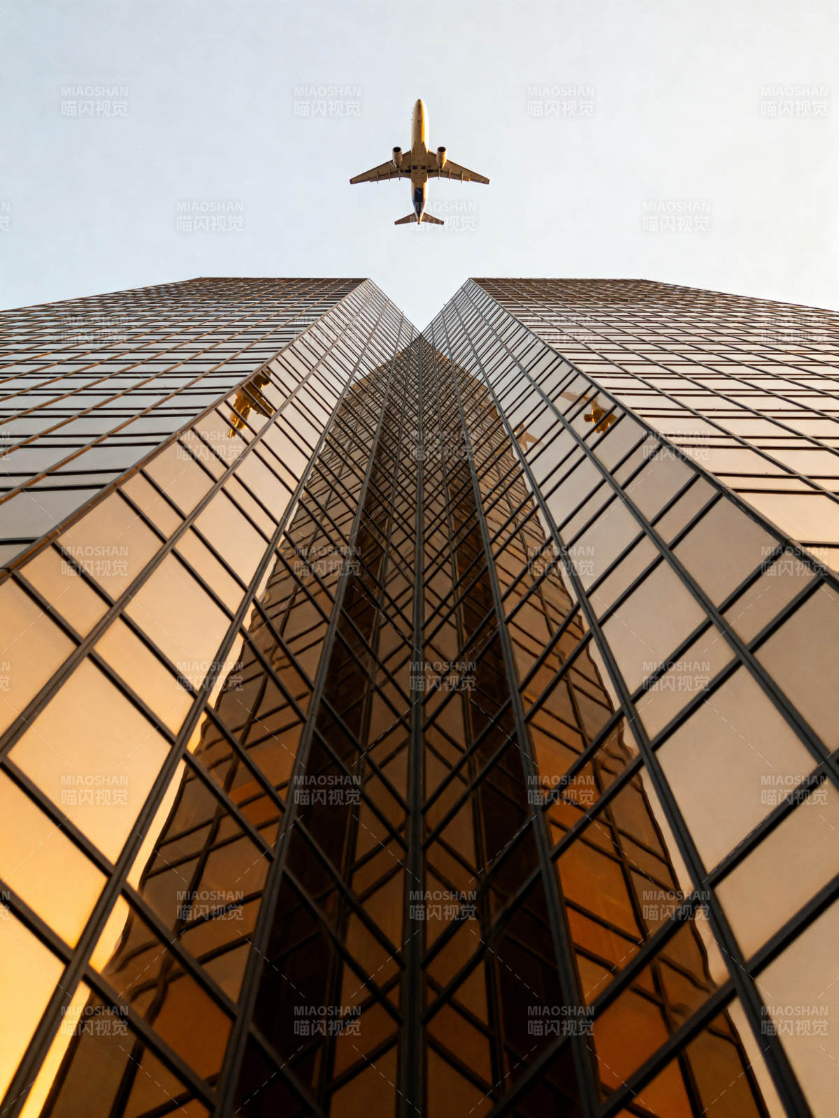 飞机掠过双塔楼图片