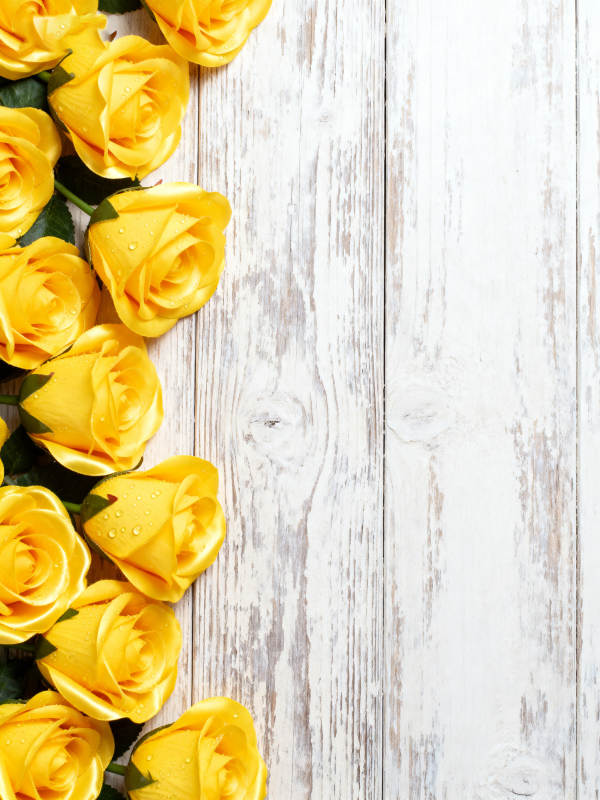 黄玫瑰木纹背景图片