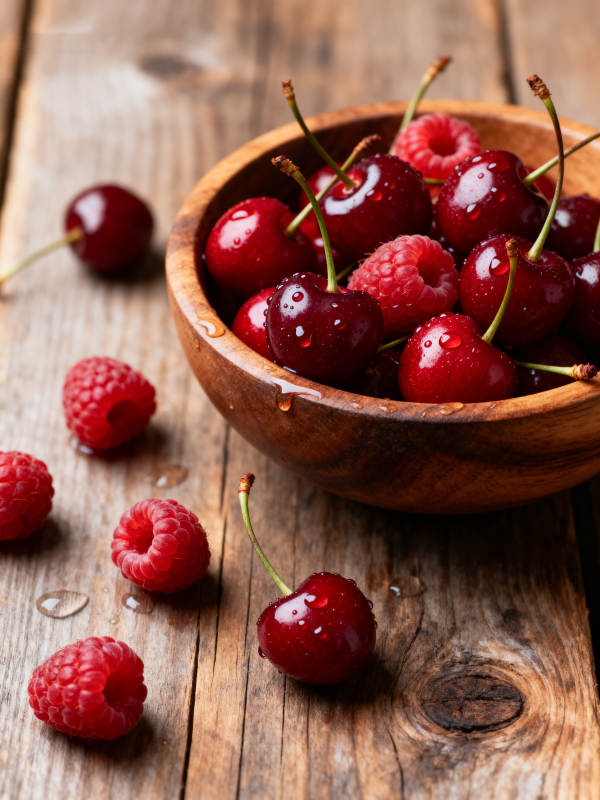 樱桃覆盆子鲜果图片