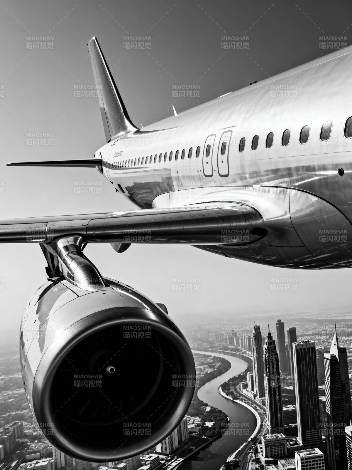 空中俯瞰都市风光图片