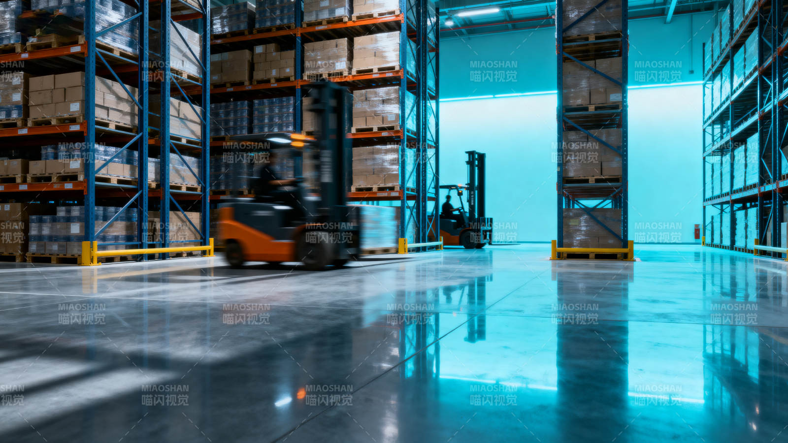 现代化仓库作业场景图片
