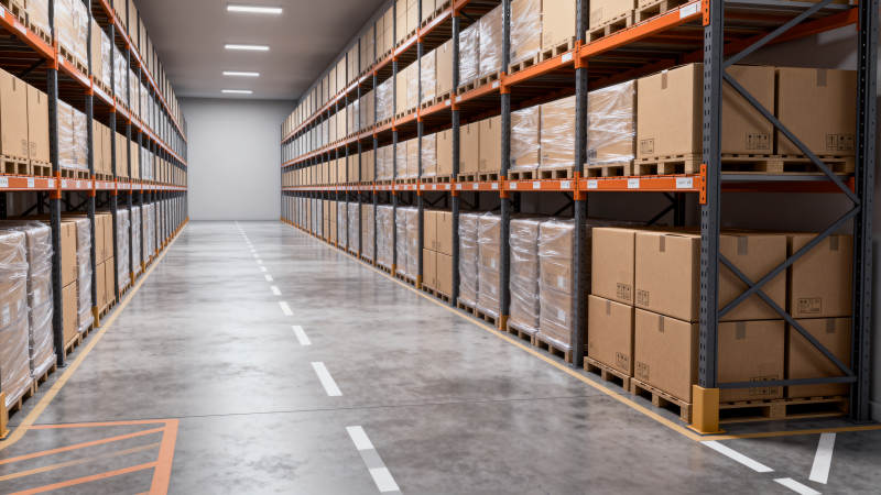 整洁的仓库通道图片