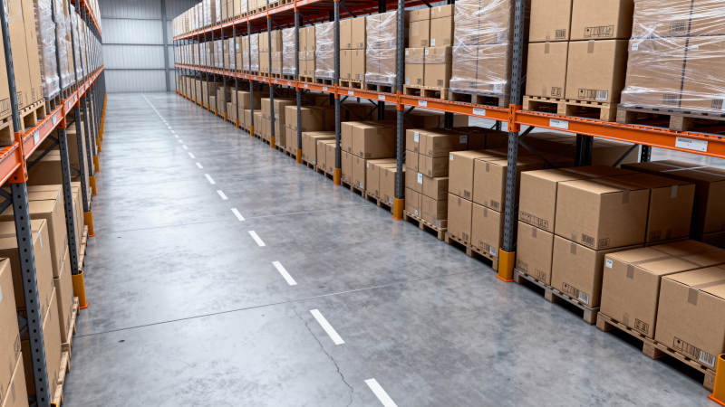 整洁的仓库通道图片