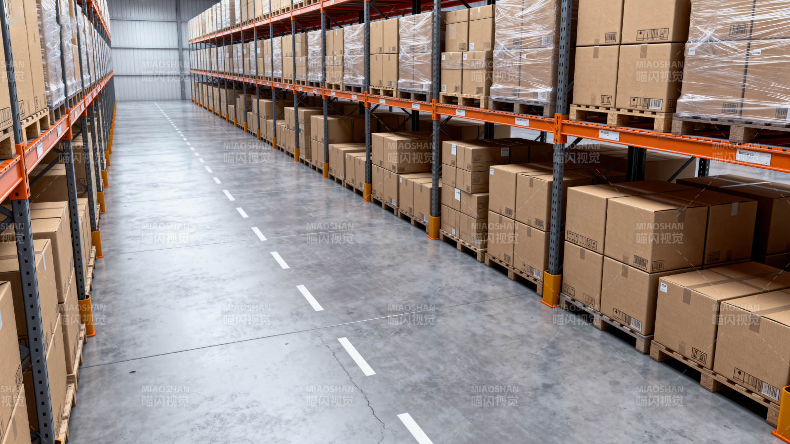 整洁的仓库通道图片