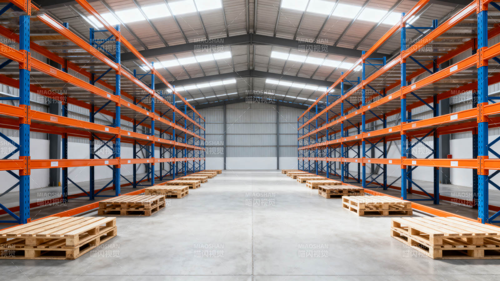 宽敞明亮的仓库内部图片