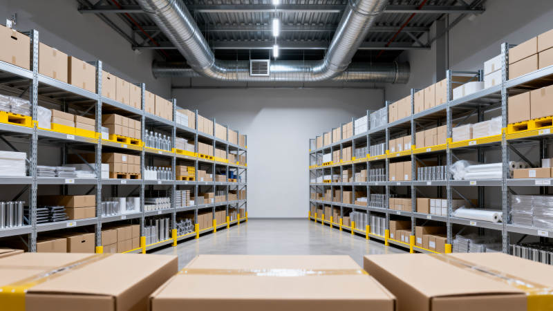 整洁有序的仓库图片