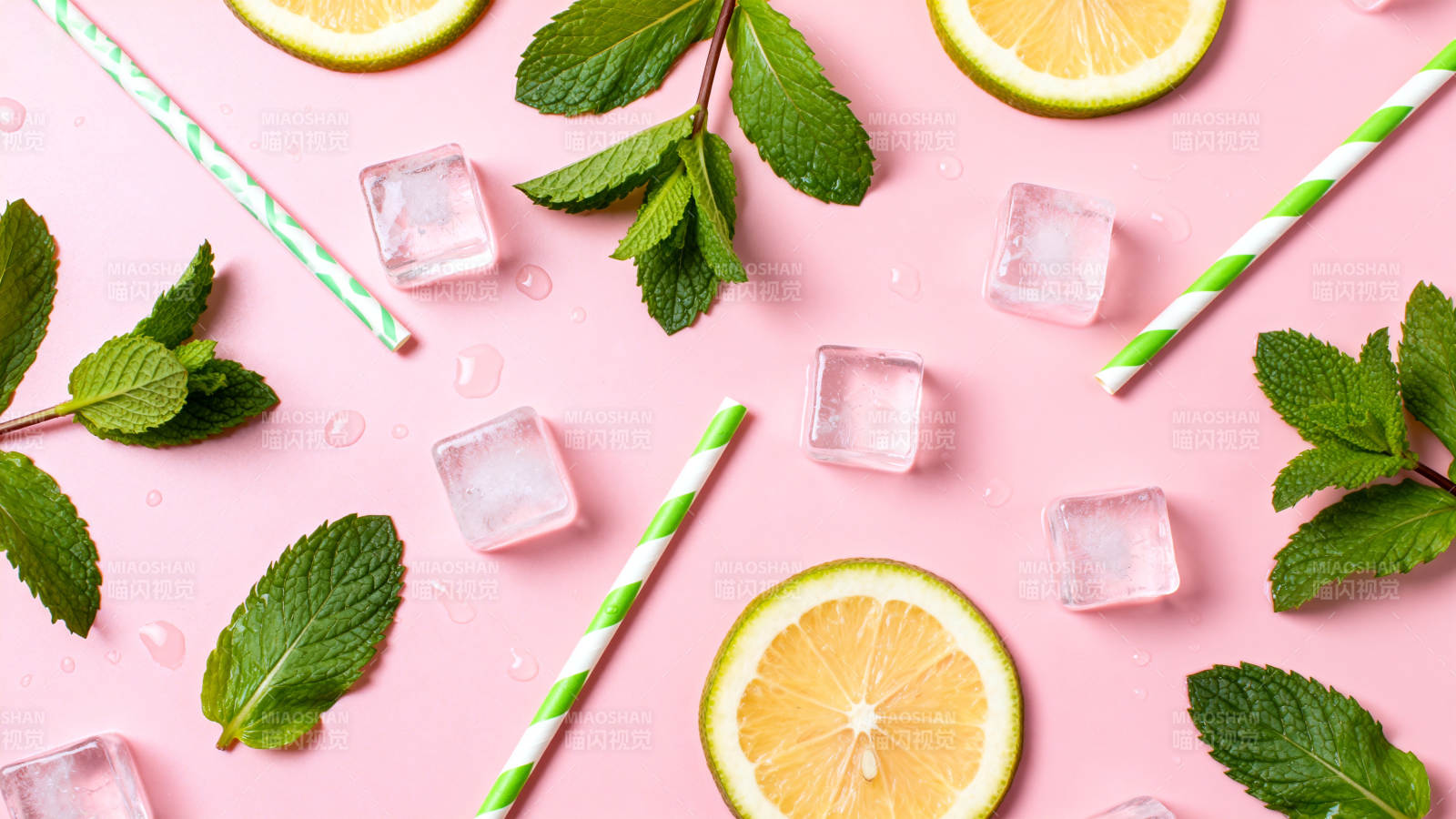 清新柠檬薄荷饮图片