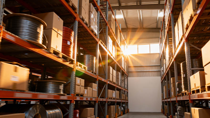 仓库货架陈列图片