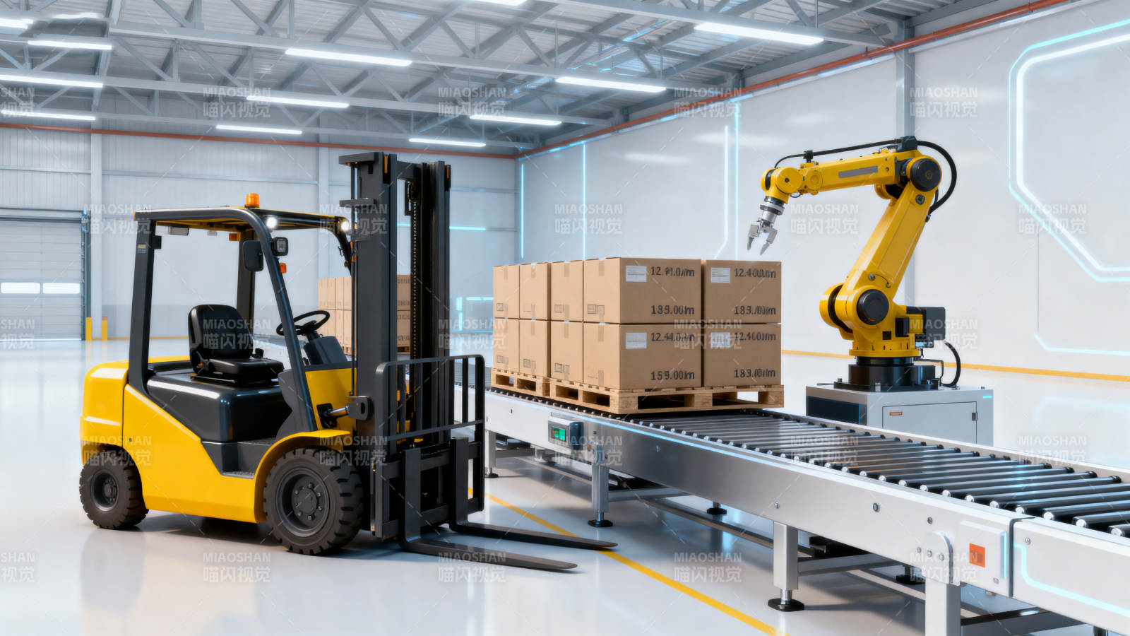 智能仓储作业场景图片