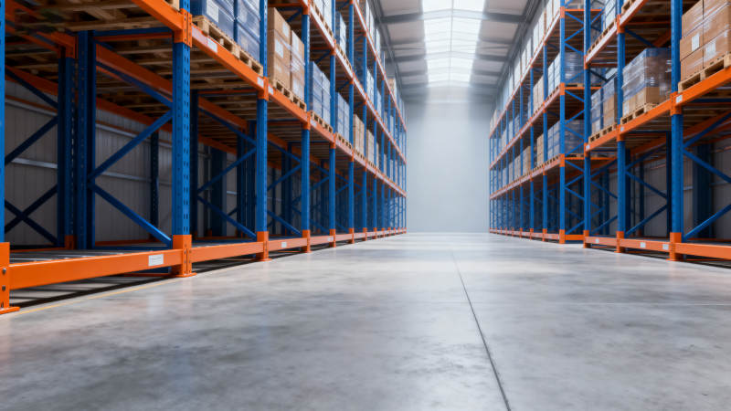 宽敞明亮的仓库内部图片