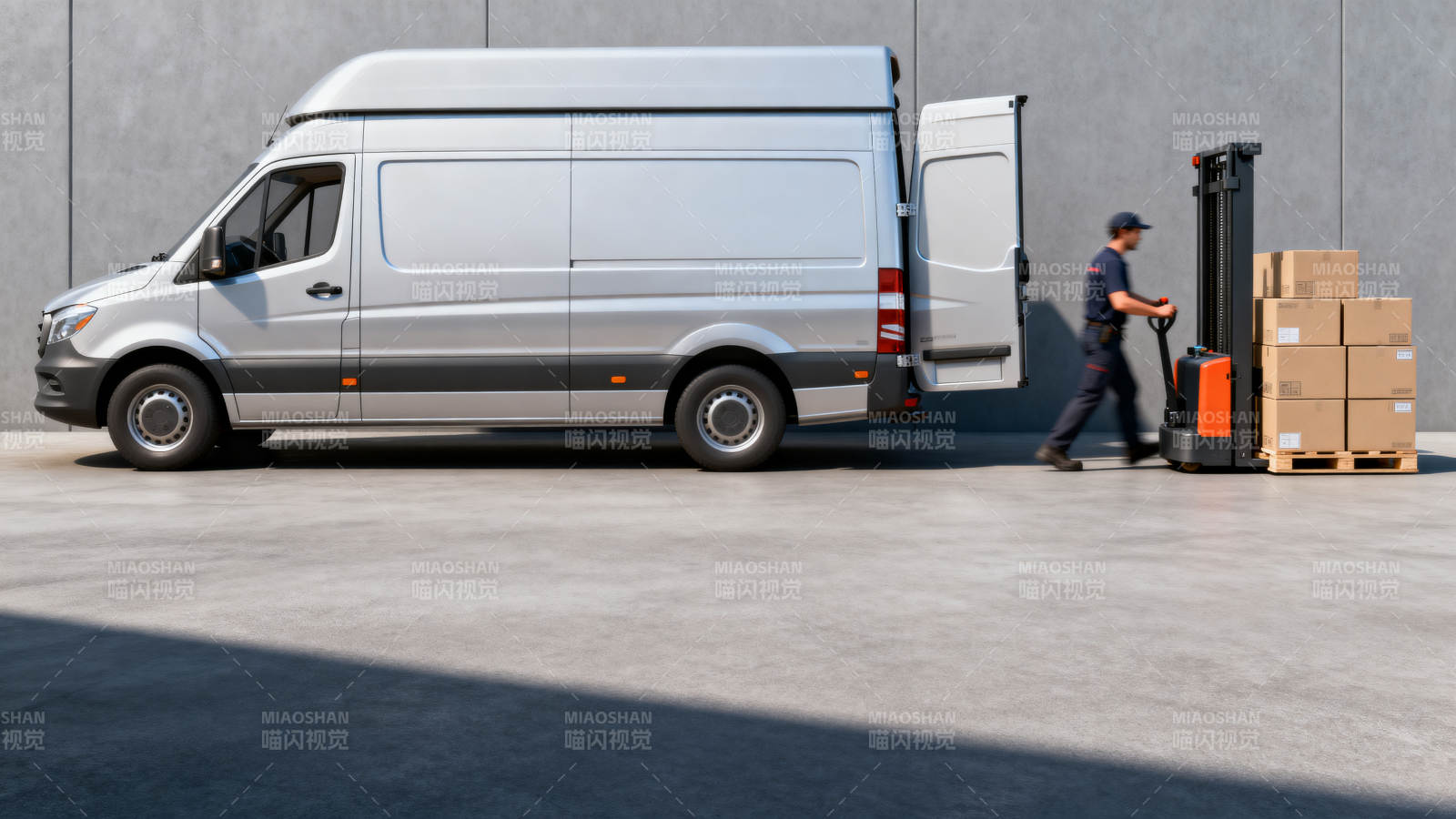 货车装卸货物图片