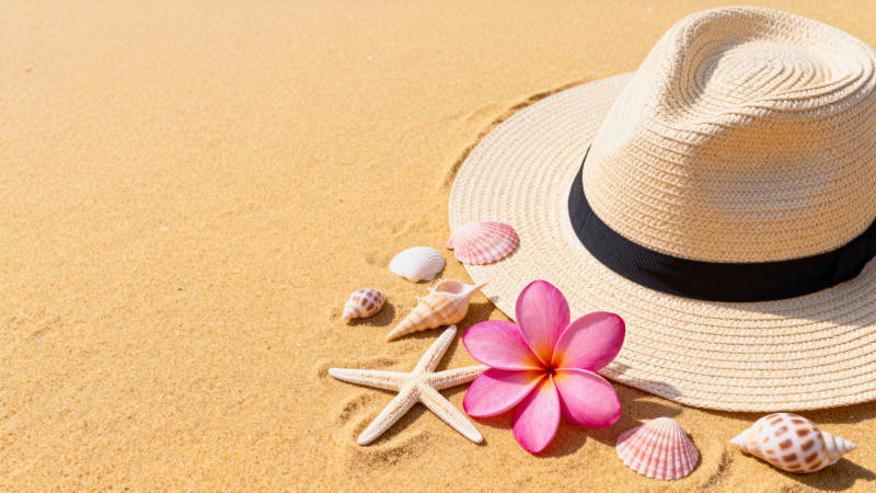 沙滩上的夏日风情图片