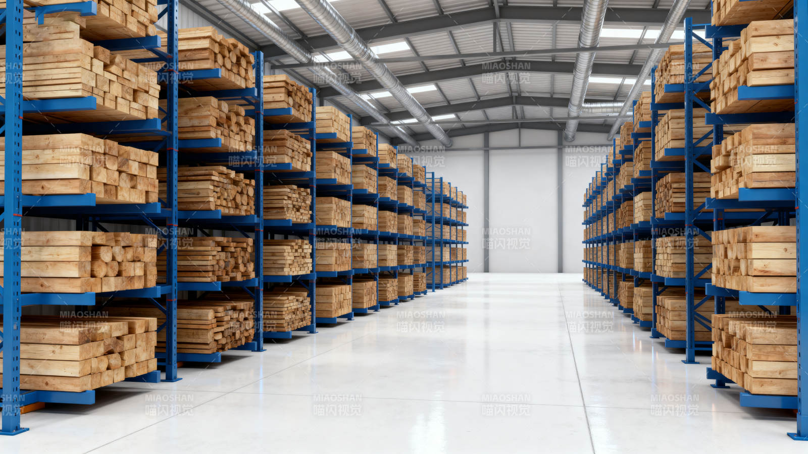 木材仓库内部景象图片