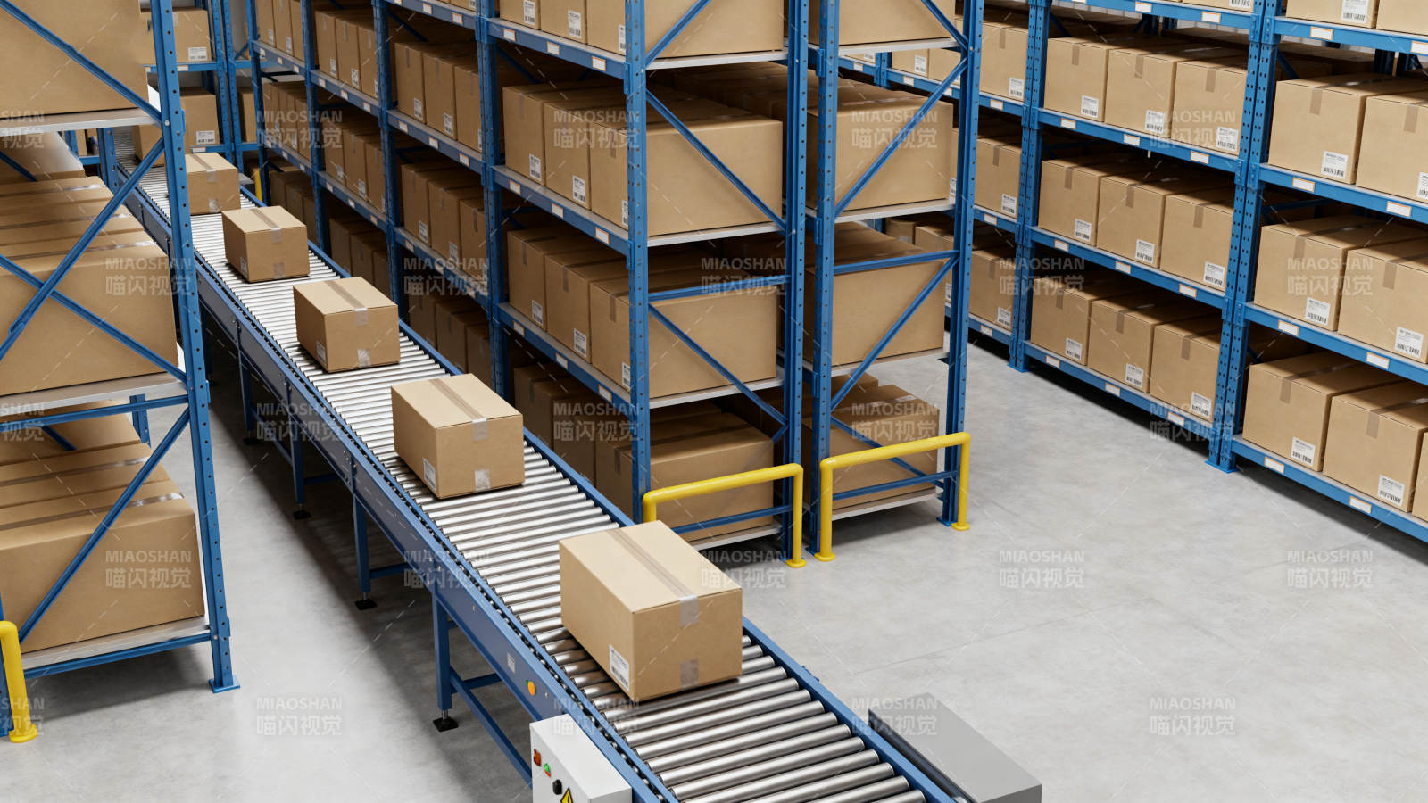 仓库自动化输送线图片