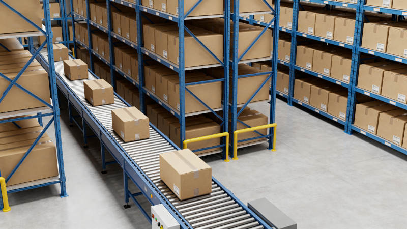 仓库自动化输送线图片