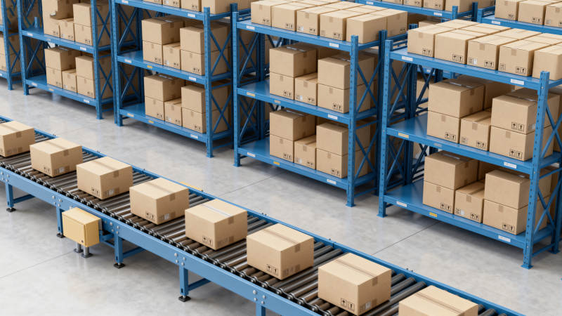 仓库自动化输送线图片