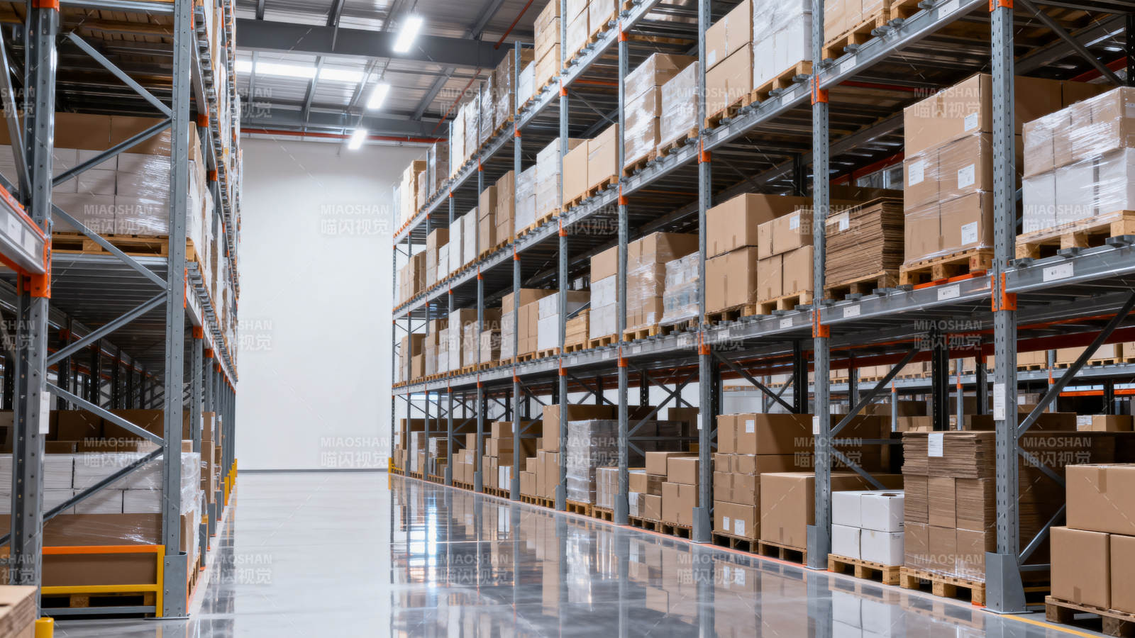 仓库货架储物区图片