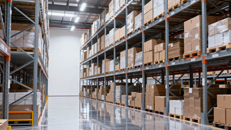 仓库货架储物区图片