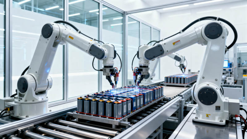 智能工厂电池装配图片