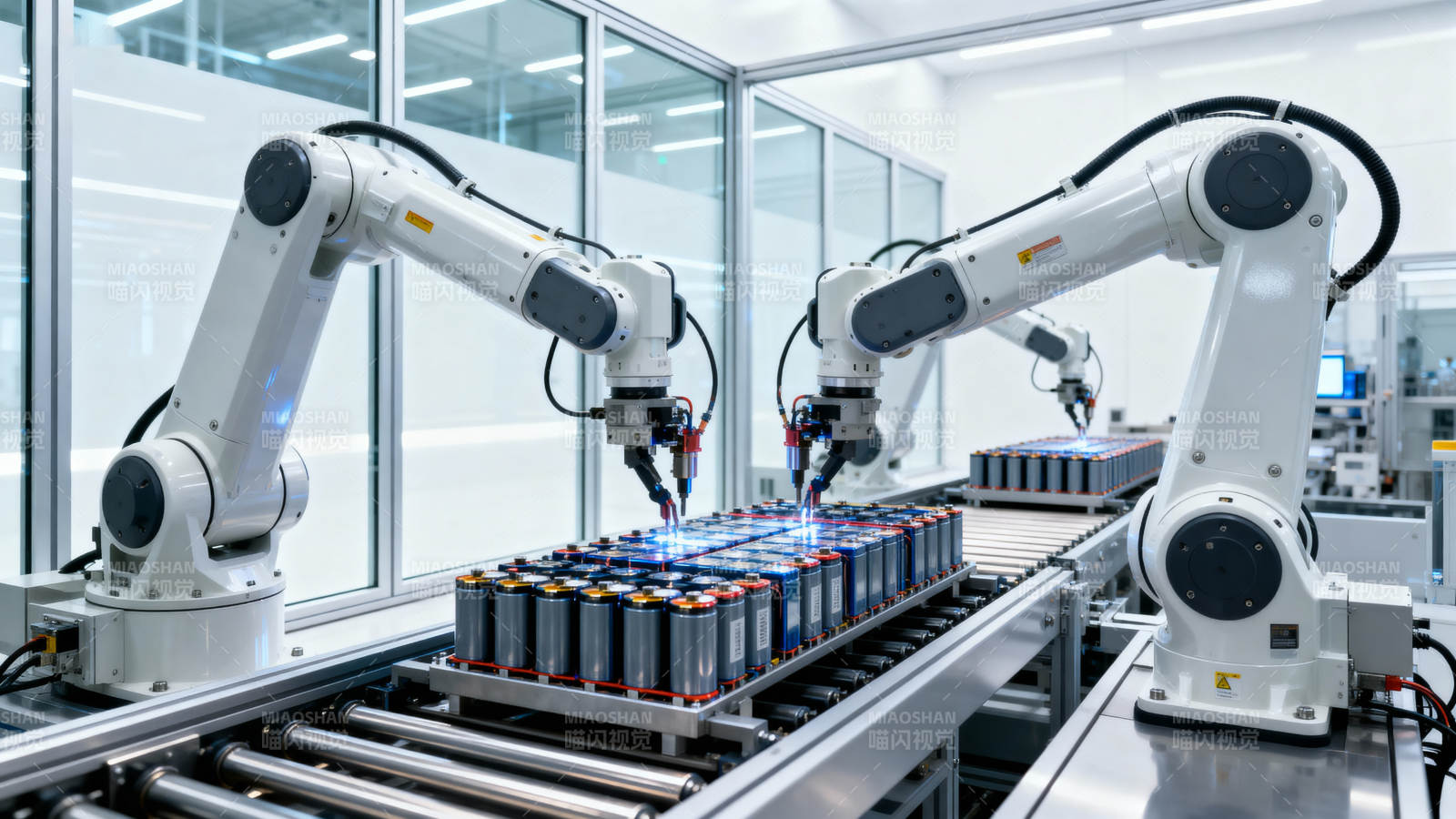 智能工厂电池装配图片