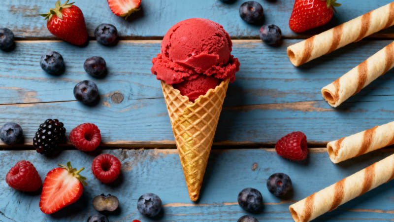 草莓冰淇淋图片