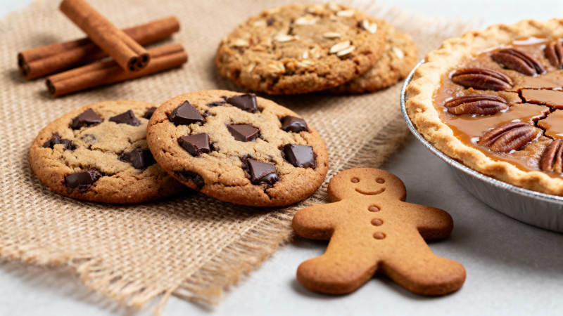 节日甜点拼盘图片