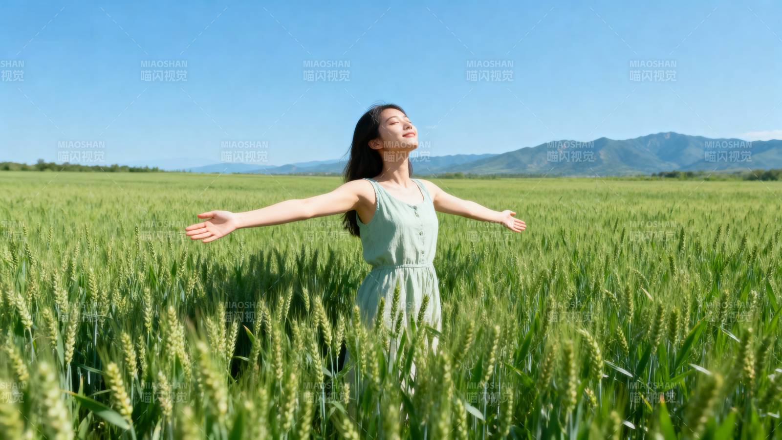 麦田中的自由呼吸图片