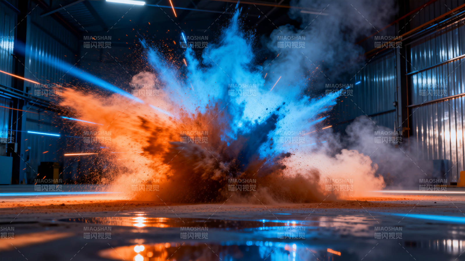 炫彩爆炸瞬间图片