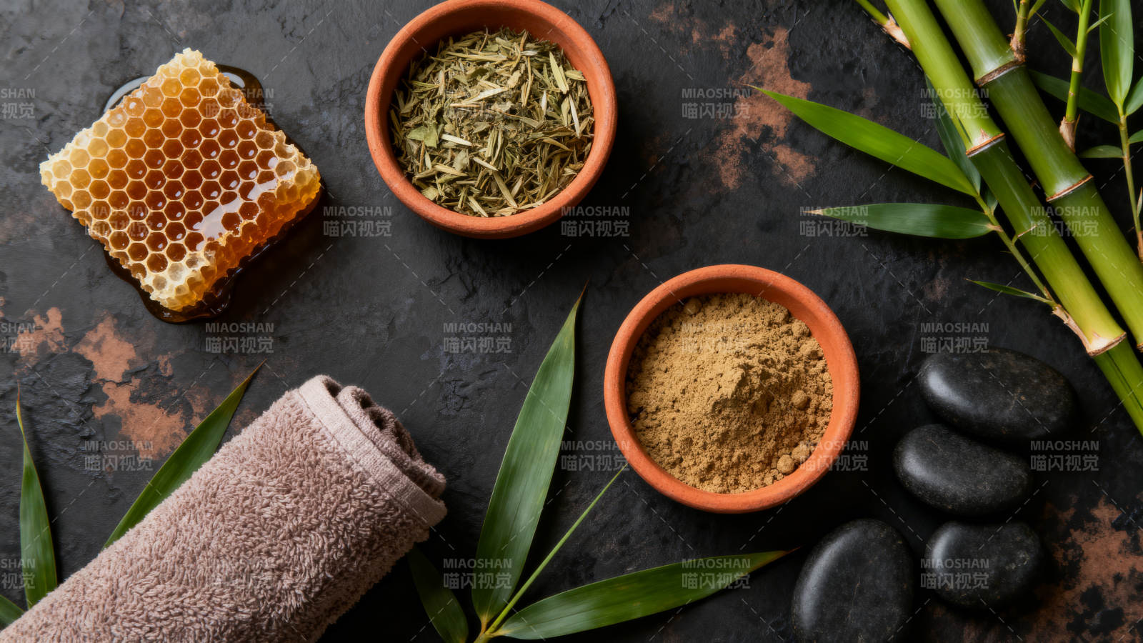 天然养生疗愈元素图片