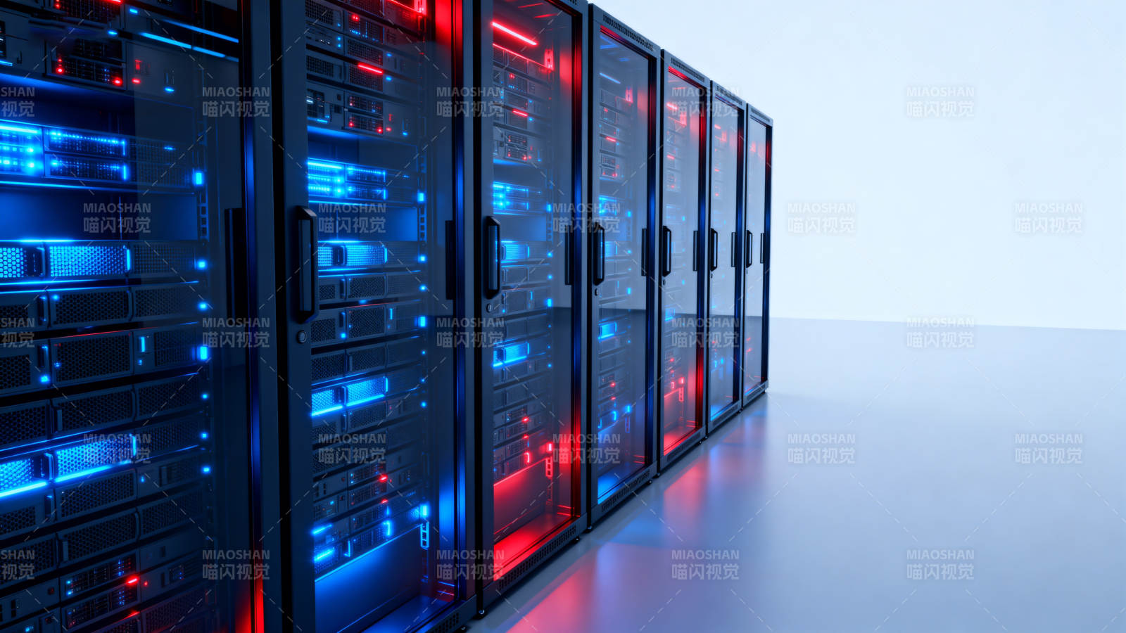数据中心服务器阵列图片